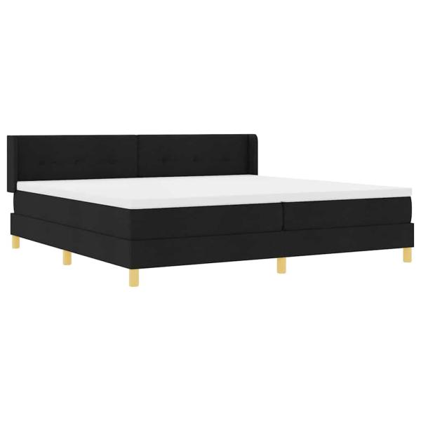 Boxspringbett mit Kopfteil Schwarz 200 x 200 cm