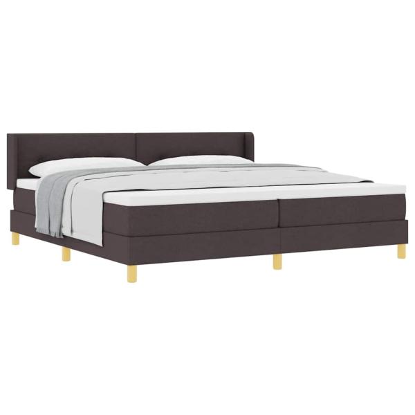 Boxspringbett mit Kopfteil Dunkelbraun 200 x 200 cm Holz
