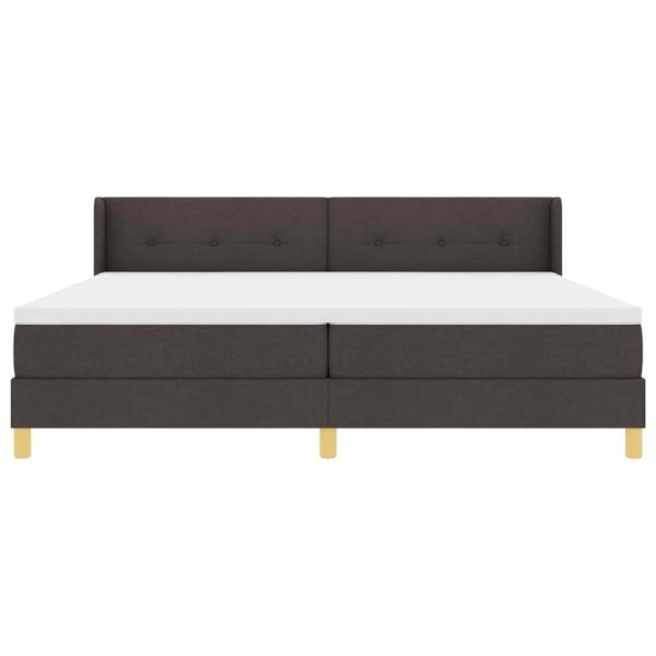 Boxspringbett mit Kopfteil Dunkelbraun 200 x 200 cm Holz