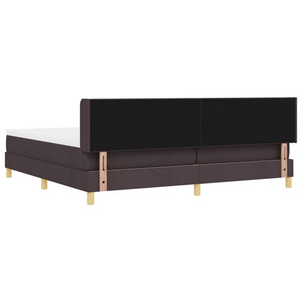 Boxspringbett mit Kopfteil Dunkelbraun 200 x 200 cm Holz