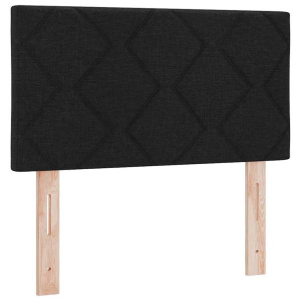 Boxspringbett Schwarz und Weiß und Schwarz 80 x 200 cm Stoff