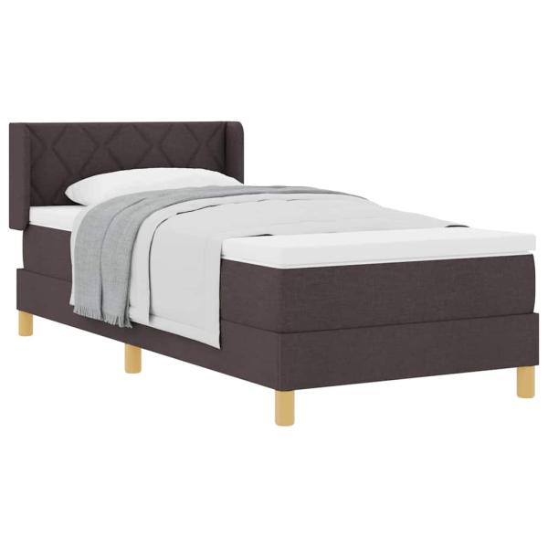 Boxspringbett Dunkelbraun 100 x 200 cm Schaum und Polsterung