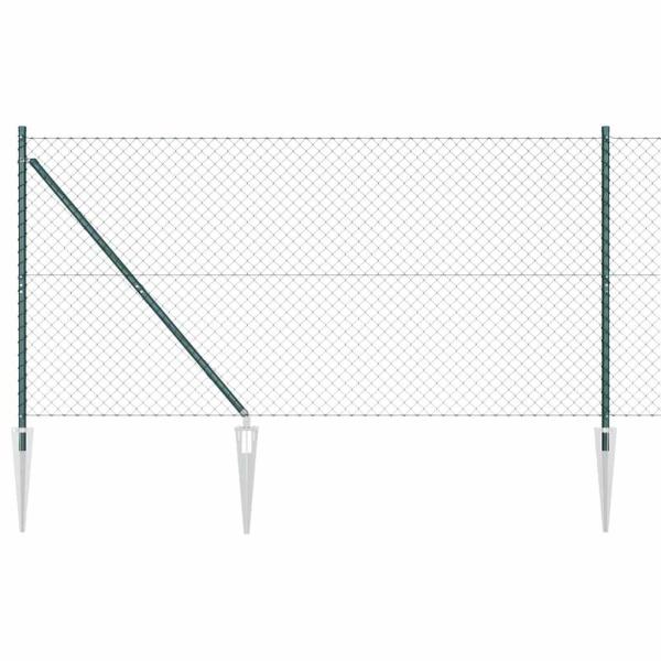 Kettenzaun mit Pfosten Grün 1.2 x 10 m