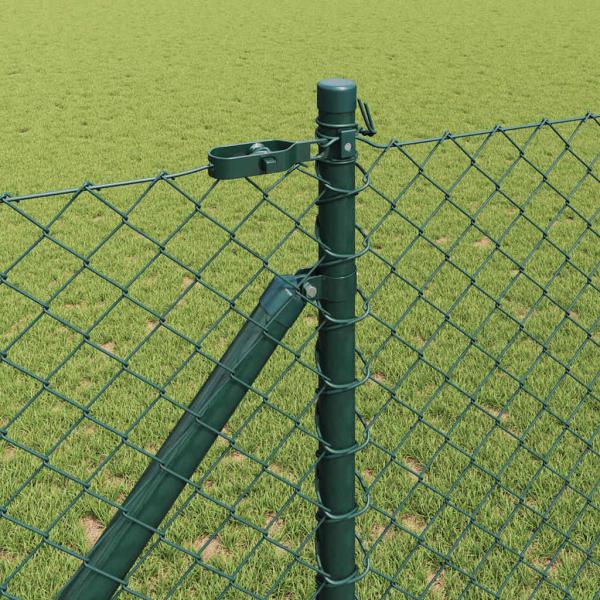Kettenzaun mit Pfosten Grün 1.2 x 10 m