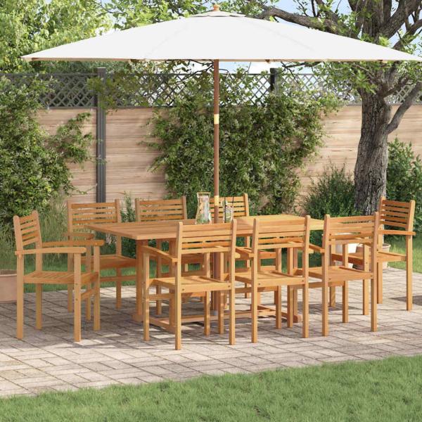 ARDEBO.de - Garten Stapelstühle 8 pcs Braun 55.5 x 55.5 x 90 cm