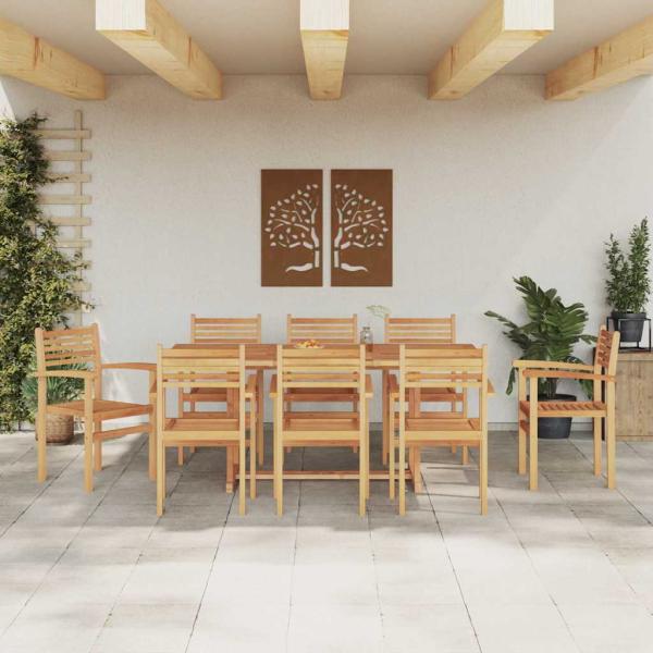 Garten Stapelstühle 8 pcs Braun 55.5 x 55.5 x 90 cm