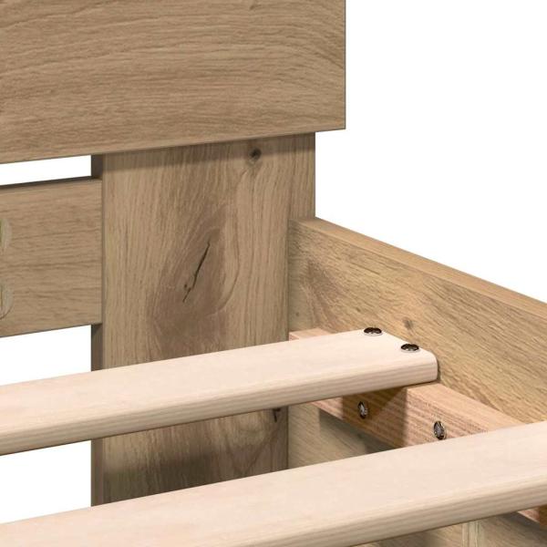 Bettgestell mit Kopfteil Artisan Eiche 120 x 190 cm