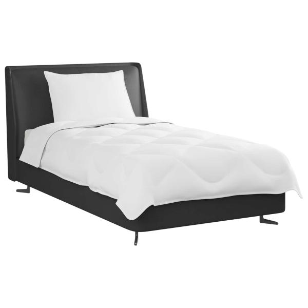 Steppbett mit Kissen 2 pcs Weiß 135 x 200 cm Mikrofaser