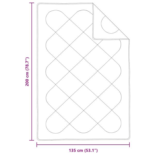 Steppbett mit Kissen 2 pcs Weiß 135 x 200 cm Mikrofaser