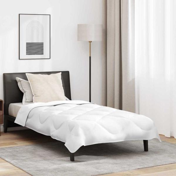 ARDEBO.de - Sommer Bettdecke mit Kissen 2 pcs Weiß 140 x 200 cm Mikrofaser