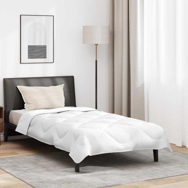 ARDEBO.de - Sommer Bettdecke mit Kissen 2 pcs Weiß 155 x 200 cm Mikrofaser