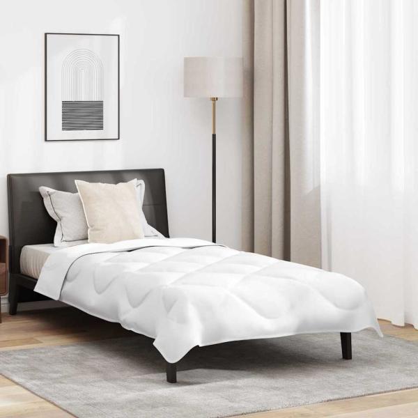 ARDEBO.de - Sommer Bettdecke mit Kissen 2 pcs Weiß 155 x 200 cm Mikrofaser