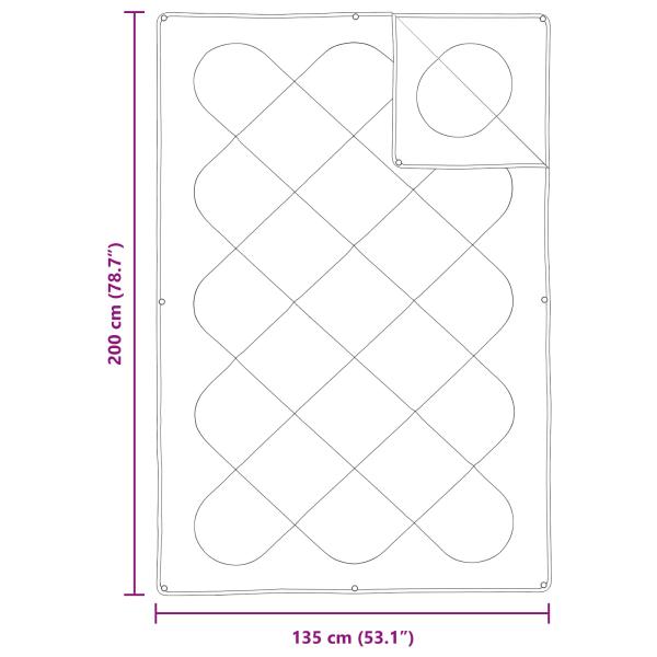 2-in-1 Bettdecke mit Kissen 2 pcs Weiß 135 x 200 cm Mikrofaser