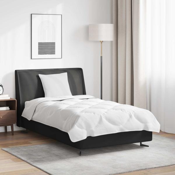 ARDEBO.de - Bettdecke mit Kissen 2 pcs Weiß 135 x 220 cm Mikrofaser