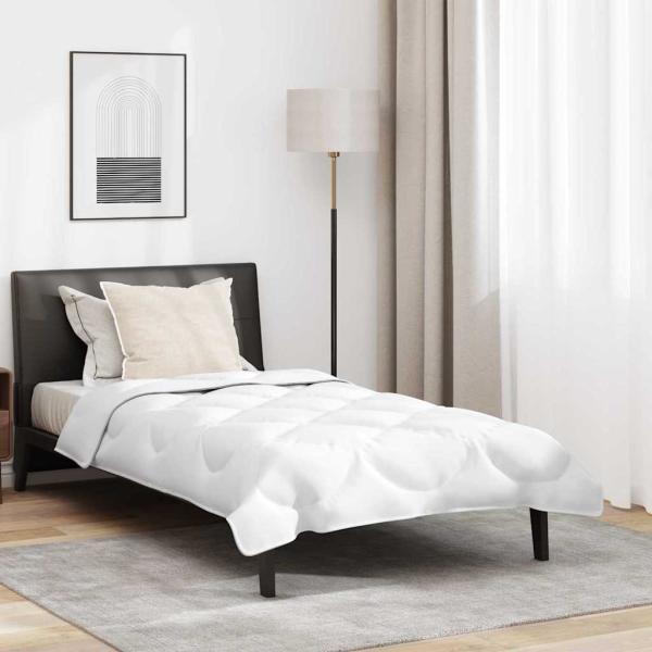 ARDEBO.de - Bettdecke mit Kissen 2 pcs Weiß 155 x 200 cm Mikrofaser