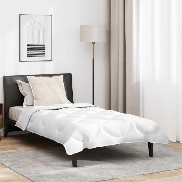 ARDEBO.de - Bettdecke mit Kissen 2 pcs Weiß 155 x 200 cm Mikrofaser