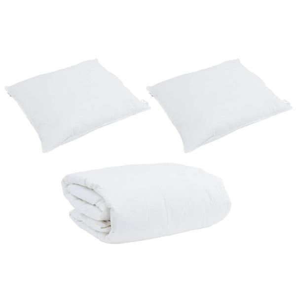 Bettdecke Sonstiges mit Kissen 3 pcs Weiß 240 x 220 cm Daunen