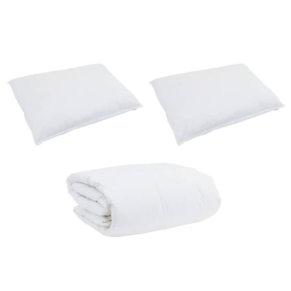 Bettdecke Sonstiges mit Kissen 3 pcs Weiß 240 x 220 cm Daunen