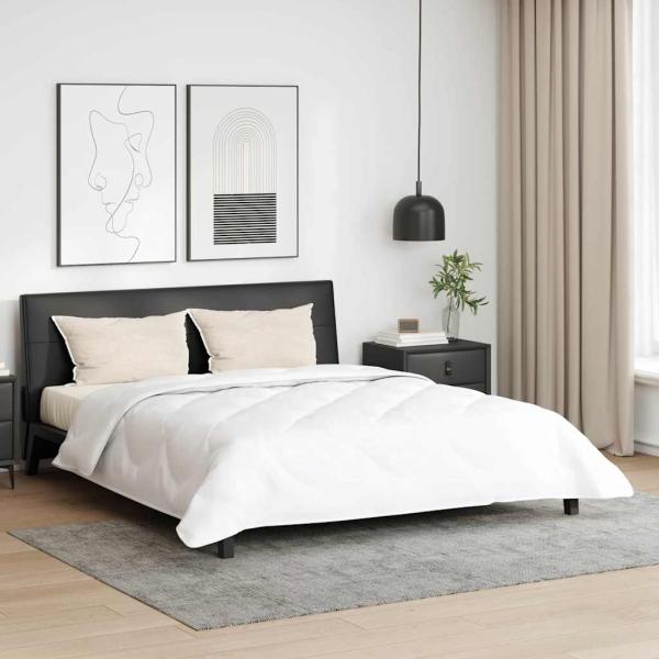 ARDEBO.de - Bettdecke mit Kissen 3 pcs Weiß 200 x 220 cm Mikrofaser