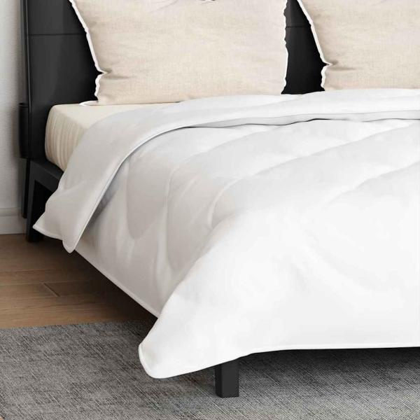 Bettdecke mit Kissen 3 pcs Weiß 200 x 220 cm Mikrofaser