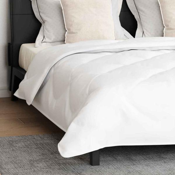 Bettdecke mit Kissen 3 pcs Weiß 240 x 220 cm Mikrofaser