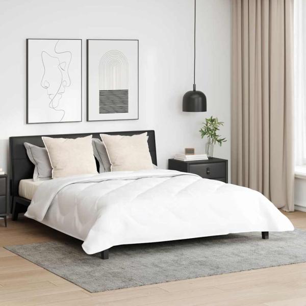 ARDEBO.de - Bettdecke mit Kissen 3 pcs Weiß 240 x 220 cm Mikrofaser
