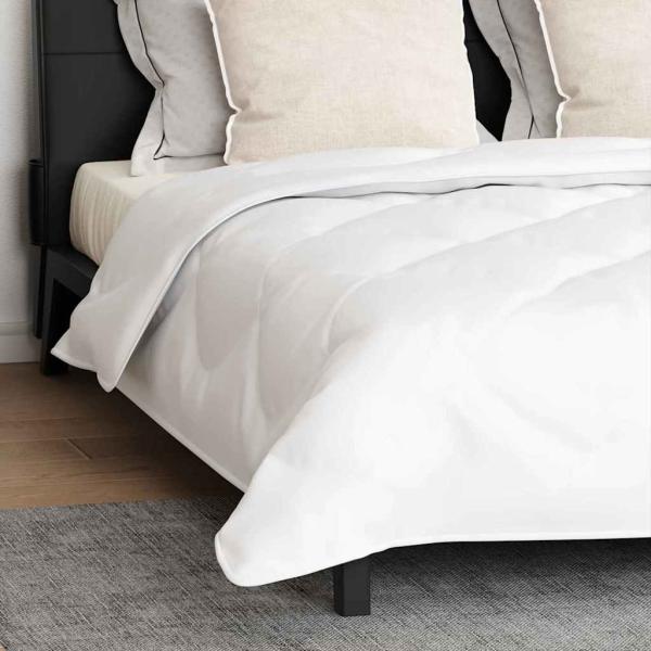 Bettdecke mit Kissen 3 pcs Weiß 240 x 220 cm Mikrofaser