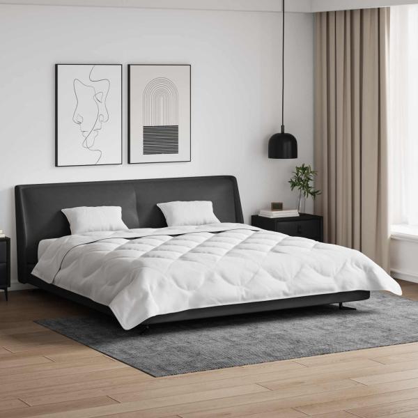 ARDEBO.de - Bettdecke mit Kissen 3 pcs Weiß 260 x 220 cm Mikrofaser