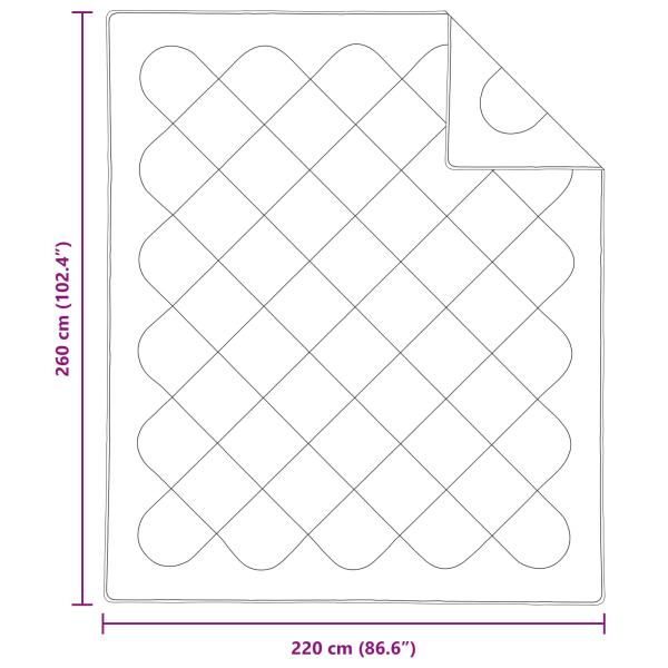 Bettdecke mit Kissen 3 pcs Weiß 260 x 220 cm Mikrofaser