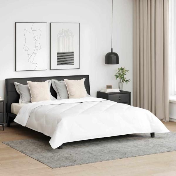 ARDEBO.de - Winterbettdecke mit Kissen 3 pcs Weiß 200 x 200 cm Mikrofaser