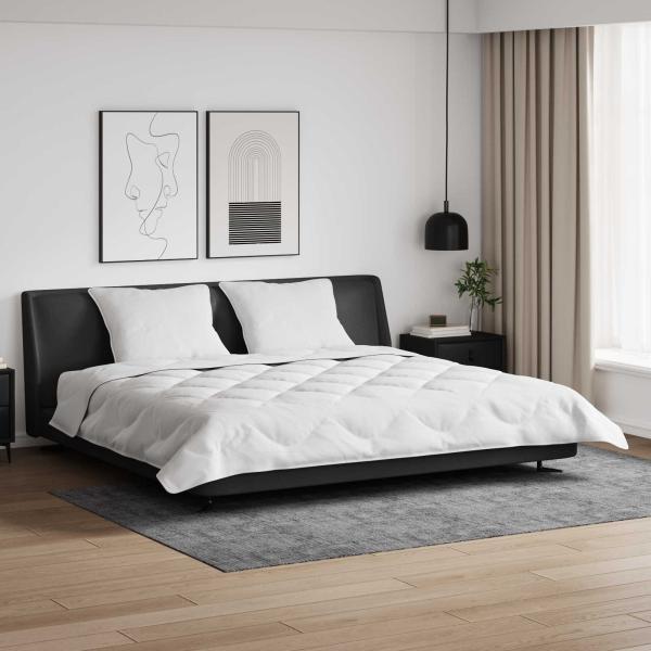 ARDEBO.de - Winterbettdecke mit Kissen 3 pcs Weiß 200 x 200 cm Mikrofaser