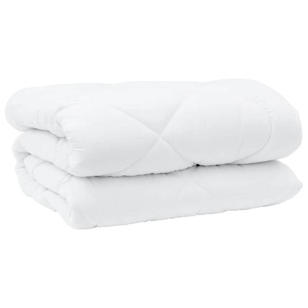 Winterbettdecke mit Kissen 3 pcs Weiß 200 x 220 cm Mikrofaser