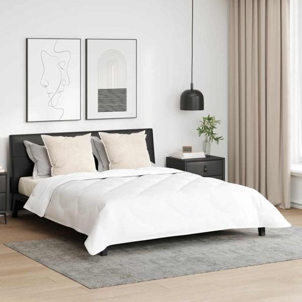 ARDEBO.de - Winterbettdecke mit Kissen 3 pcs Weiß 200 x 200 cm Mikrofaser