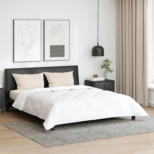 ARDEBO.de - Winterbettdecke mit Kissen 3 pcs Weiß 200 x 220 cm Mikrofaser