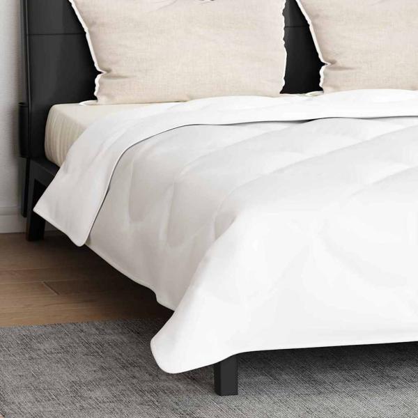 Winterbettdecke mit Kissen 3 pcs Weiß 200 x 220 cm Mikrofaser