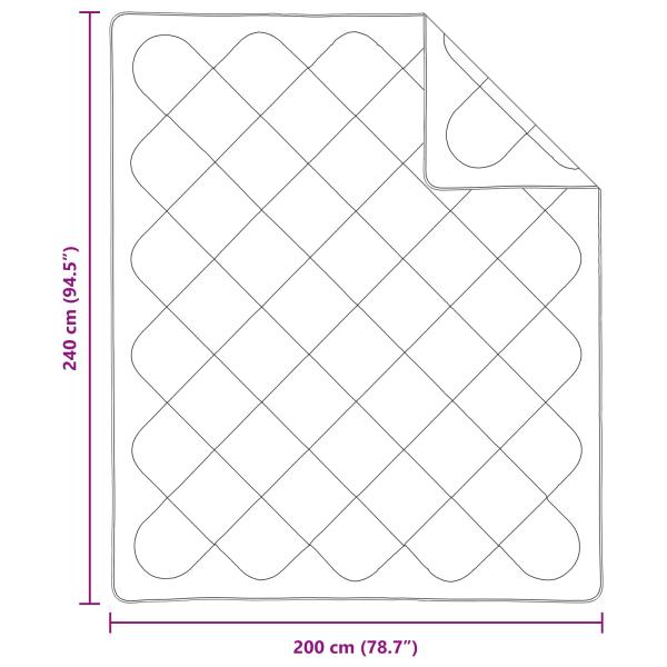 Bettdecke Sonstiges mit Kissen 3 pcs Weiß 240 x 200 cm Mikrofaser