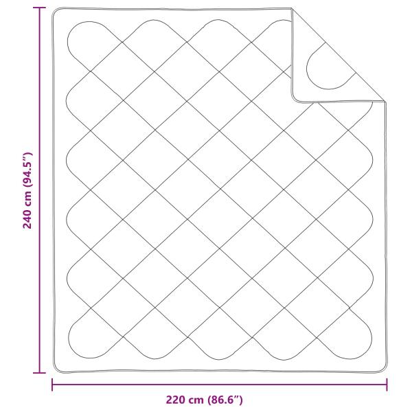 ARDEBO.de - Bettdecke Sonstiges mit Kissen 3 pcs Weiß 240 x 220 cm Mikrofaser