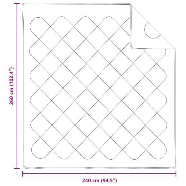 Bettdecke Sonstiges mit Kissen 3 pcs Weiß 240 x 260 cm Mikrofaser