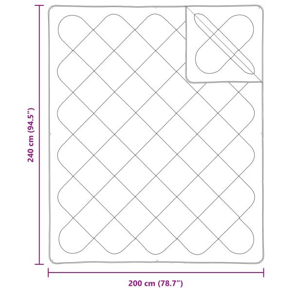 Bettdecke Sonstiges mit Kissen 3 pcs Weiß 240 x 200 cm Mikrofaser