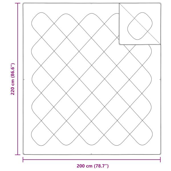 Bettdecke Sonstiges mit Kissen 3 pcs Weiß 200 x 220 cm Mikrofaser