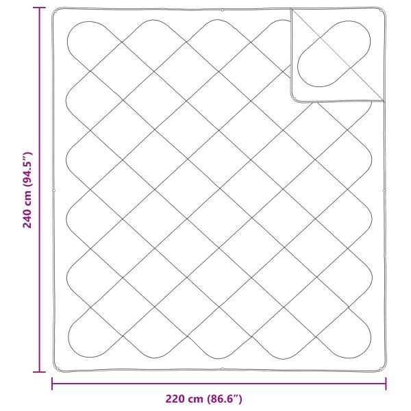 Bettdecke Sonstiges mit Kissen 3 pcs Weiß 240 x 220 cm Mikrofaser