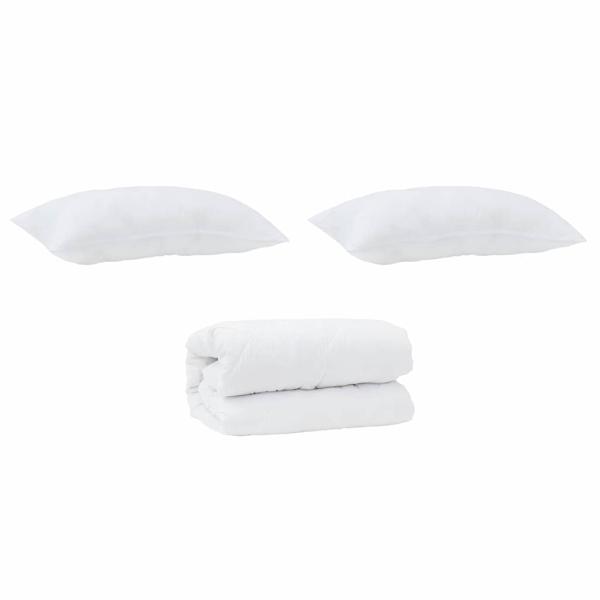 Bettdecke Sonstiges mit Kissen 3 pcs Weiß 240 x 260 cm Mikrofaser