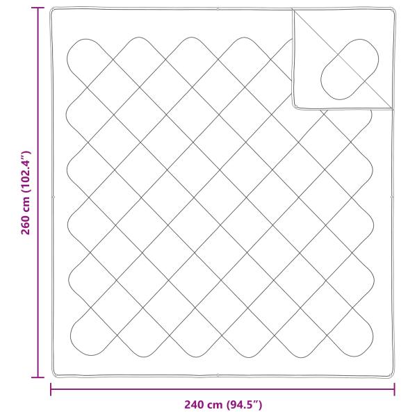 Bettdecke Sonstiges mit Kissen 3 pcs Weiß 240 x 260 cm Mikrofaser