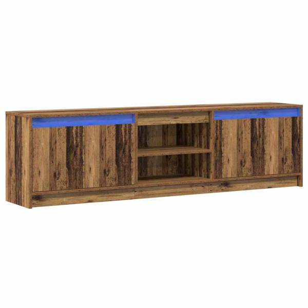 TV-Schränk Braun 180 x 34 x 50 cm Wuchsplatte und Spanplatte