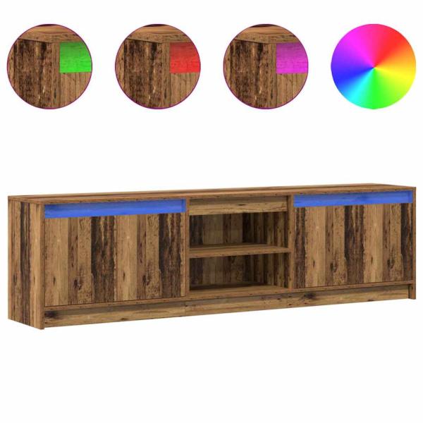 TV-Schränk Braun 180 x 34 x 50 cm Wuchsplatte und Spanplatte