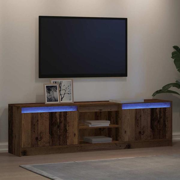 TV-Schränk Braun 180 x 34 x 50 cm Wuchsplatte und Spanplatte