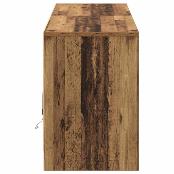 TV-Schränk Braun 180 x 34 x 50 cm Wuchsplatte und Spanplatte