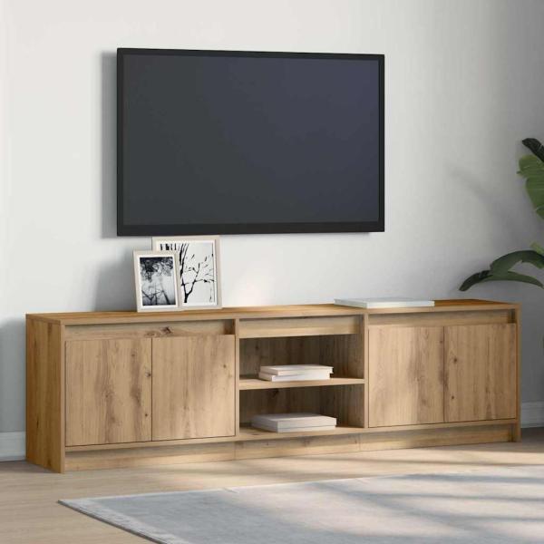 ARDEBO.de - TV-Schränk Braun 182 x 34 x 50 cm Wuchsplatte und Spanplatte