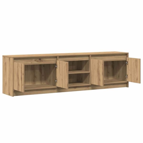TV-Schränk Braun 182 x 34 x 50 cm Wuchsplatte und Spanplatte