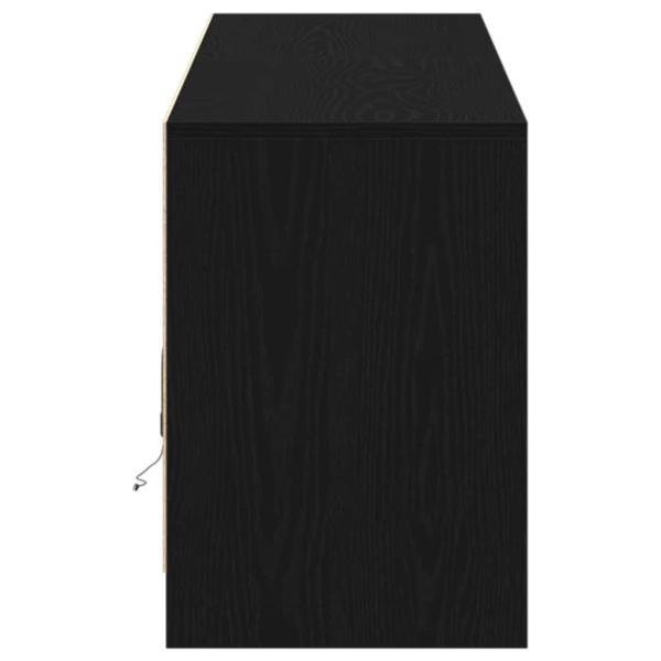 TV-Schränk Schwarz 182 x 34 x 50 cm Wuchsplatte und Spanplatte
